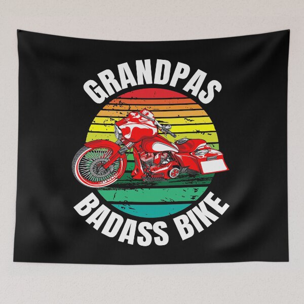 Item preview, Grandpas badass bike, coolest grandpas, badass grandpas, Touring Motorcycle designed and sold by Lekrock.
