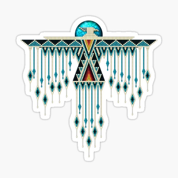 Native American Southwest-Style Turquoise Thunderbird Sticker