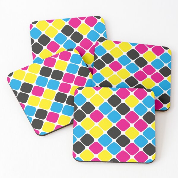Item preview, Diagonal Squircle Pattern (CMYK) designed and sold by John Uttley.