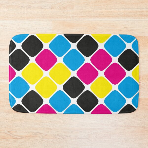 Item preview, Diagonal Squircle Pattern (CMYK) designed and sold by John Uttley.