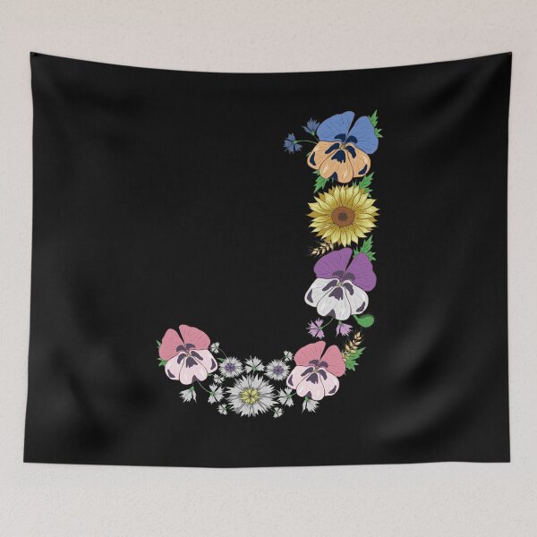 Item preview, Letter J - Cute Initial Monogram Floral Alphabet Letters designed and sold by r-silver.