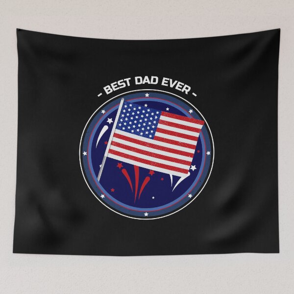 Item preview, Best Dad Ever America Flag - Father's Day designed and sold by HolidayTees.
