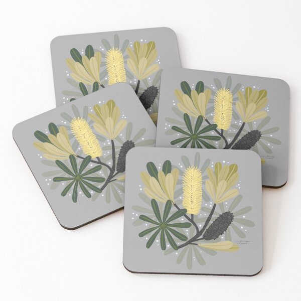Item preview, Australian Lemon Bottlebrush in Grey Palette designed and sold by CircusCreative.