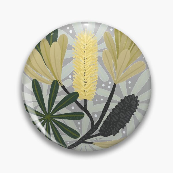 Item preview, Australian Lemon Bottlebrush in Grey Palette designed and sold by CircusCreative.