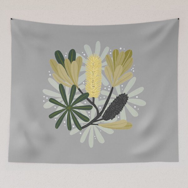 Item preview, Australian Lemon Bottlebrush in Grey Palette designed and sold by CircusCreative.