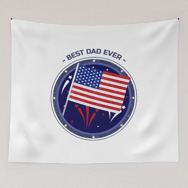 Item preview, Best Dad Ever America Flag - Father's Day designed and sold by HolidayTees.