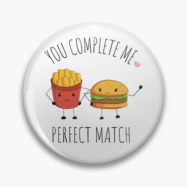 Item preview, Hamburger & Fries |Perfect Match |You Complete Me designed and sold by CaratCo.