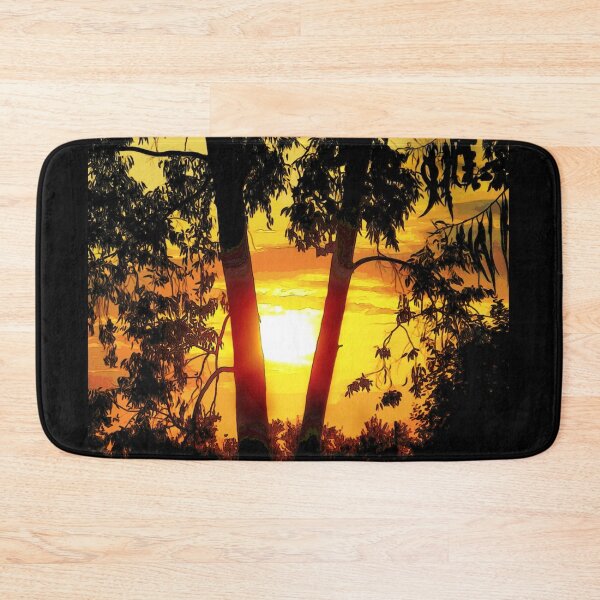 Item preview, Epic sunset between eucalyptus trees in Peloponnese photo design designed and sold by kikidu21.