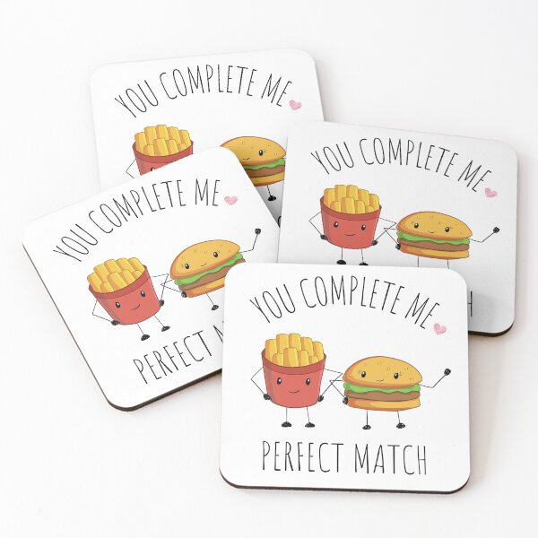 Item preview, Hamburger & Fries |Perfect Match |You Complete Me designed and sold by CaratCo.