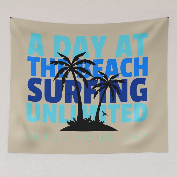 Item preview, A day at the beach. Surfing unlimited. designed and sold by BelleundBeau.