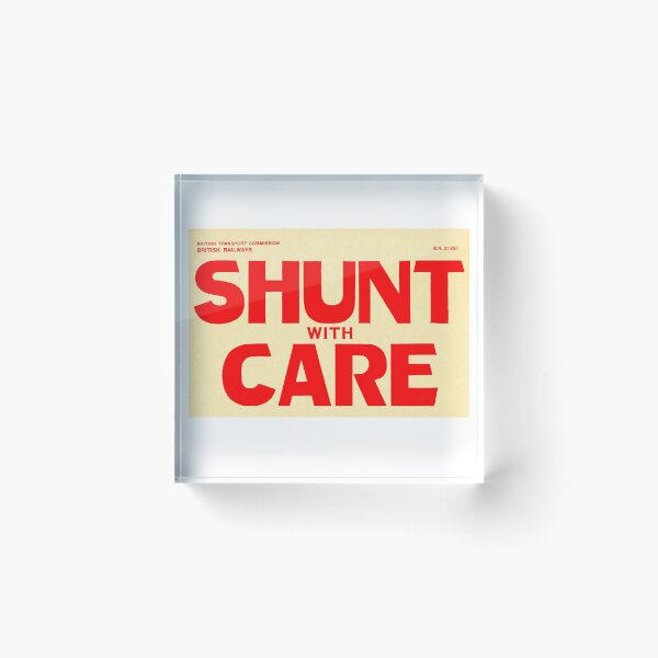 Item preview, Vintage British Railways Shunt With Care sign designed and sold by Random Railways.