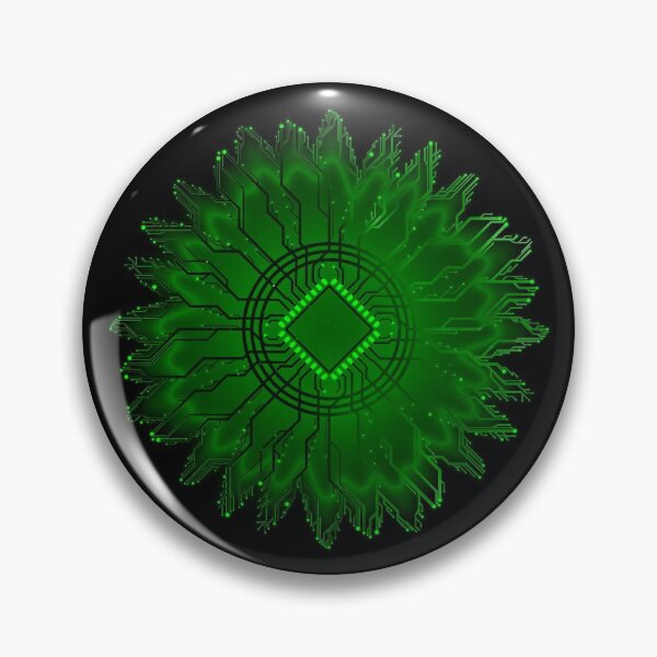 Item preview, Green circuit board tech space flower designed and sold by jc007.
