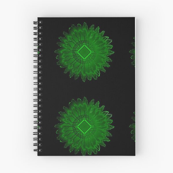 Item preview, Green circuit board tech space flower designed and sold by jc007.