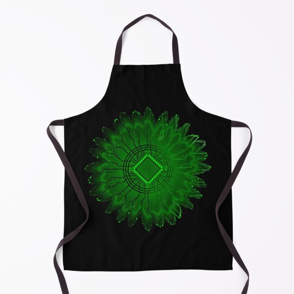 Item preview, Green circuit board tech space flower designed and sold by jc007.