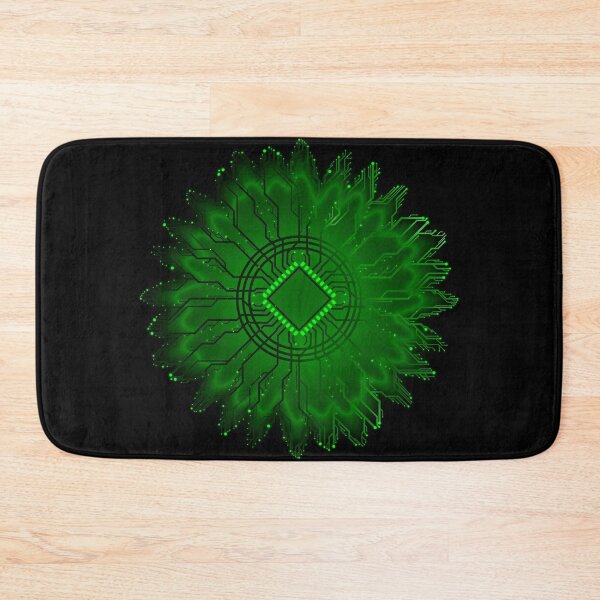 Item preview, Green circuit board tech space flower designed and sold by jc007.