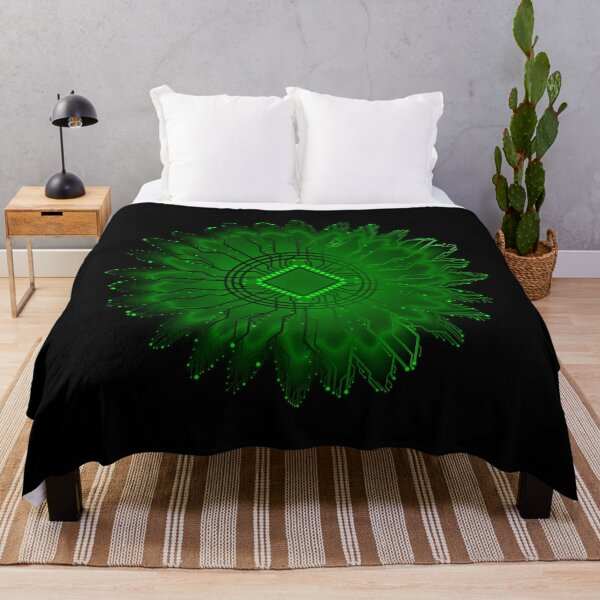 Item preview, Green circuit board tech space flower designed and sold by jc007.