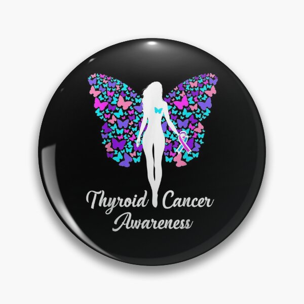 Item preview, Thyroid Cancer Awareness Girl with Butterfly Wings designed and sold by ThyroidFighter.