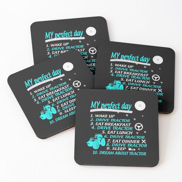 Item preview, My Perfect Day Wake Up Drive Tractor Eat Breakfast Funny TShirt25 designed and sold by emilydor.