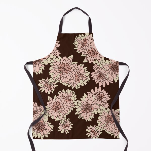 Item preview, Flowy floral pattern - dark chrysanthemums designed and sold by PBerry.