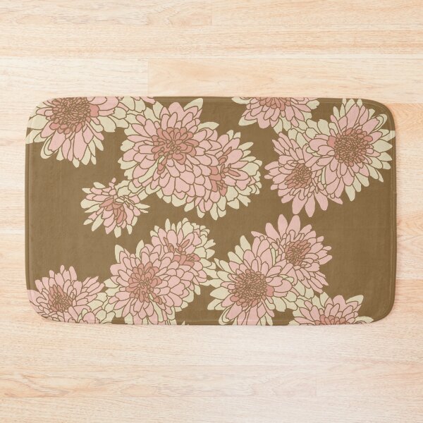 Item preview, Flowy floral pattern - neutral chrysanthemums designed and sold by PBerry.