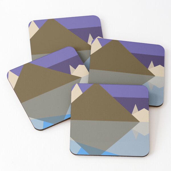 Item preview, Geometric landscape generative art poster illustration designed and sold by IuriiVlasenko.