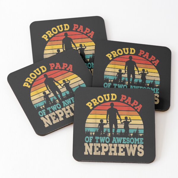 Item preview, Proud Papa Of Two Awesome Nephews Happy Fathers Day TShirt12 designed and sold by emilydor.