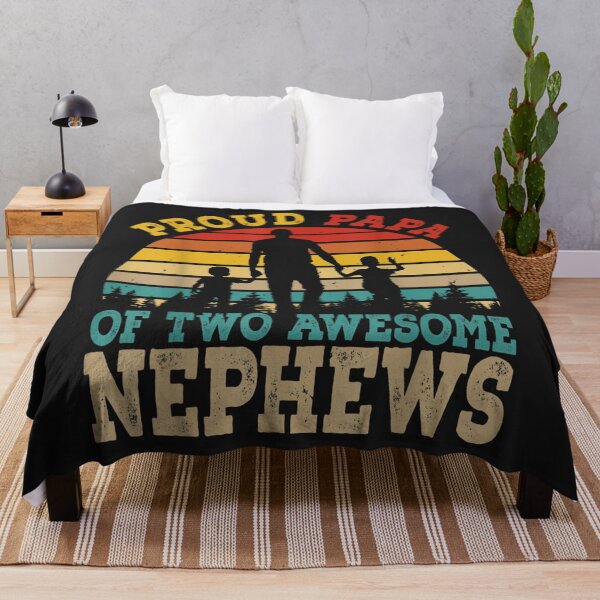 Item preview, Proud Papa Of Two Awesome Nephews Happy Fathers Day TShirt12 designed and sold by emilydor.