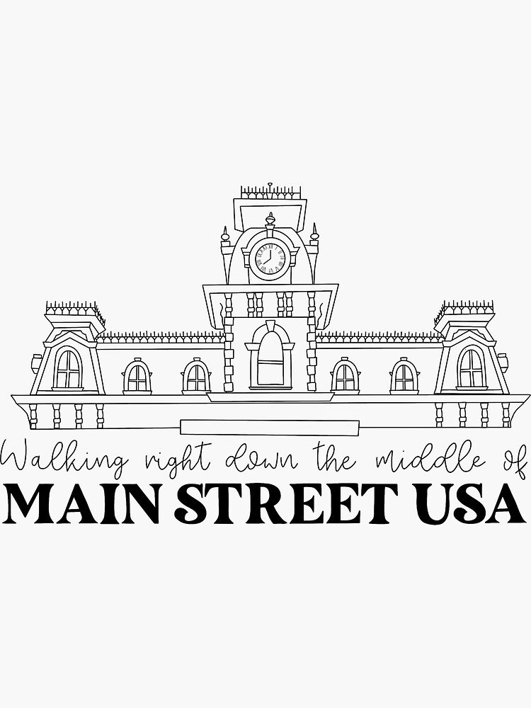 "Main Street USA" Sticker for Sale by FriendLikeRach Redbubble