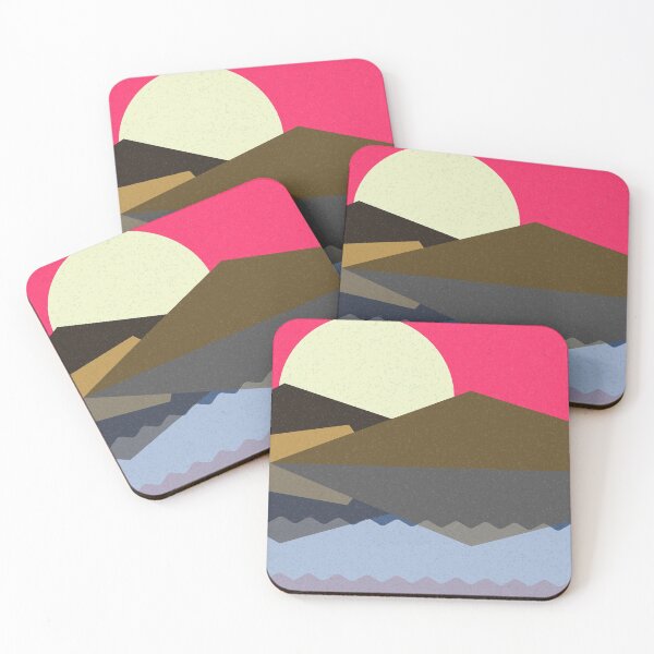 Item preview, Geometric landscape generative art poster illustration designed and sold by IuriiVlasenko.