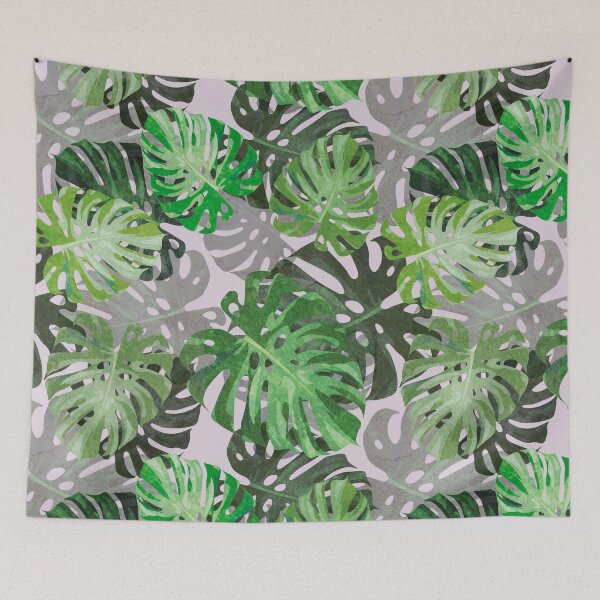 Aperçu de l'œuvre Modèle avec des feuilles de Monstera créée et vendue par Fishik.