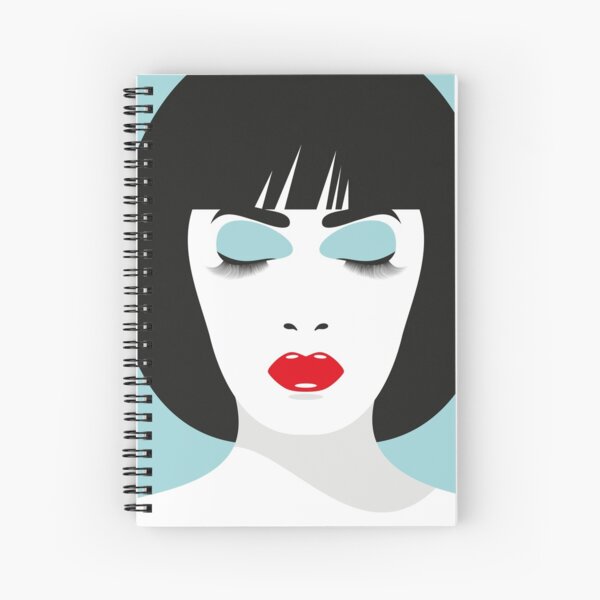 Item preview, Minimal Female Face in 80's Makeup Portrait Illustration designed and sold by DDoodleDesigns.