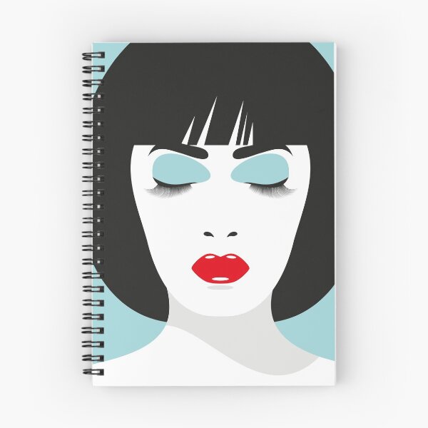 Item preview, Minimal Female Face in 80's Makeup Portrait Illustration designed and sold by DDoodleDesigns.