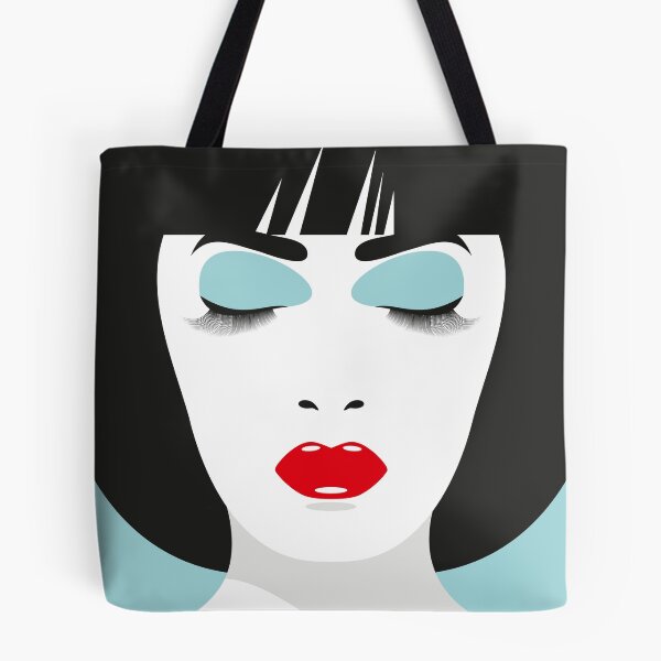 Item preview, Minimal Female Face in 80's Makeup Portrait Illustration designed and sold by DDoodleDesigns.