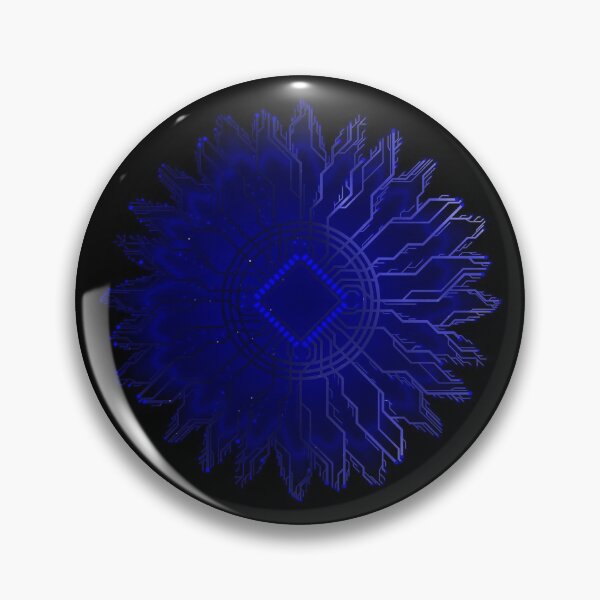 Item preview, Blue circuit board tech space flower designed and sold by jc007.