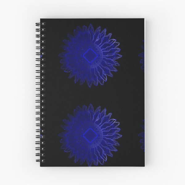 Item preview, Blue circuit board tech space flower designed and sold by jc007.