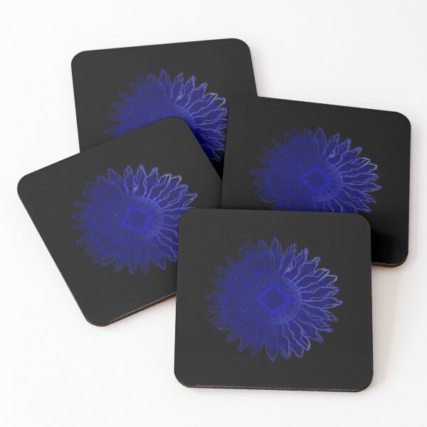 Item preview, Blue circuit board tech space flower designed and sold by jc007.
