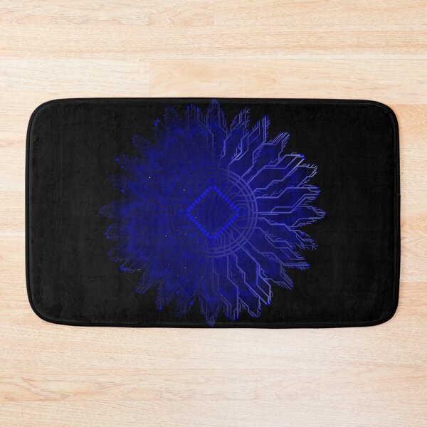 Item preview, Blue circuit board tech space flower designed and sold by jc007.