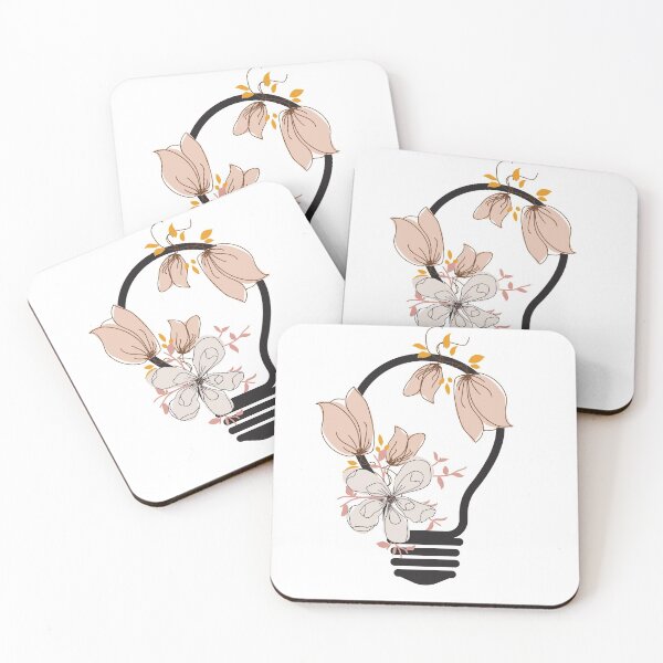 Item preview, Light bulb idea and orange flowers designed and sold by TumblesMumbles.
