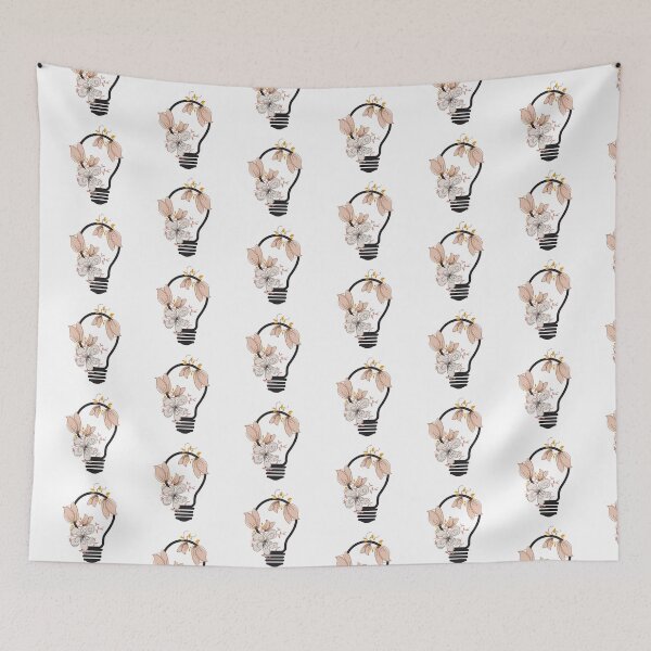 Item preview, Light bulb idea and orange flowers designed and sold by TumblesMumbles.