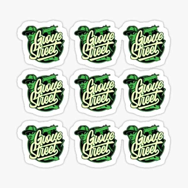 "Grove Street Families from San Andreas 9 Stickers" Sticker for Sale by