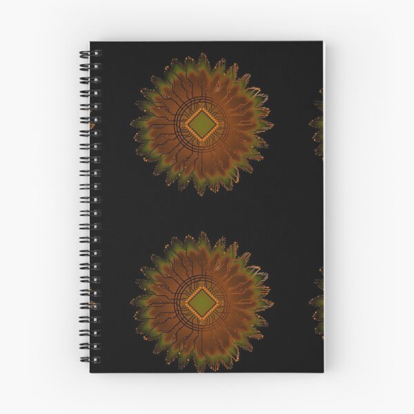 Item preview, Orange circuit board tech space flower designed and sold by jc007.