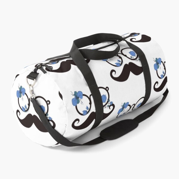 Item preview, Glasses moustache and blue flowers designed and sold by TumblesMumbles.