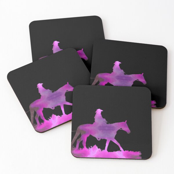 Item preview, Dark Pink Galaxy Western Horses designed and sold by FaithAndForest.