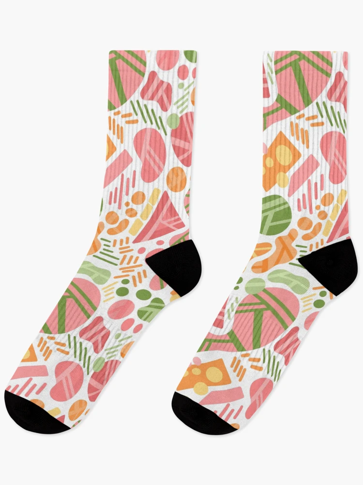 Thumbnail 1 of 5, Socks, Fun Abstract Shapes Pattern designed and sold by Squarebird.