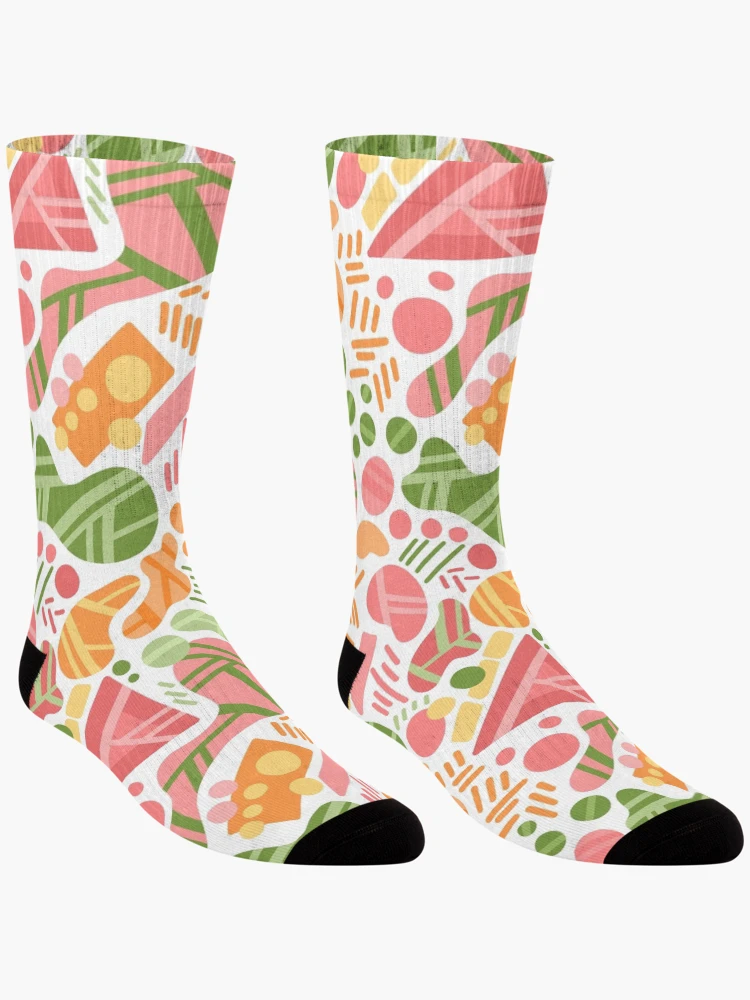 Thumbnail 3 of 5, Socks, Fun Abstract Shapes Pattern designed and sold by Squarebird.
