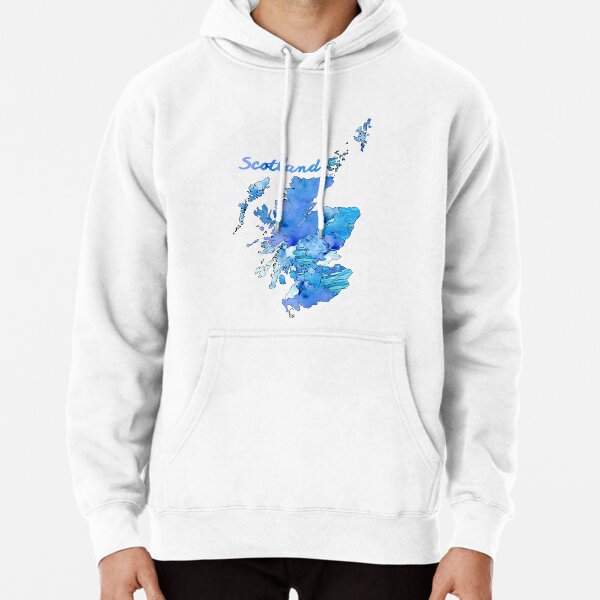 Watercolor Countries - Scotland Pullover Hoodie