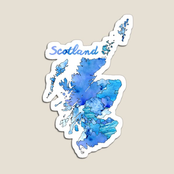 Watercolor Countries - Scotland Magnet