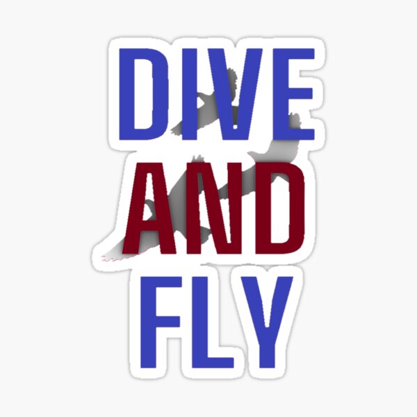 "Dive and Fly" Sticker by Bole12345 Redbubble