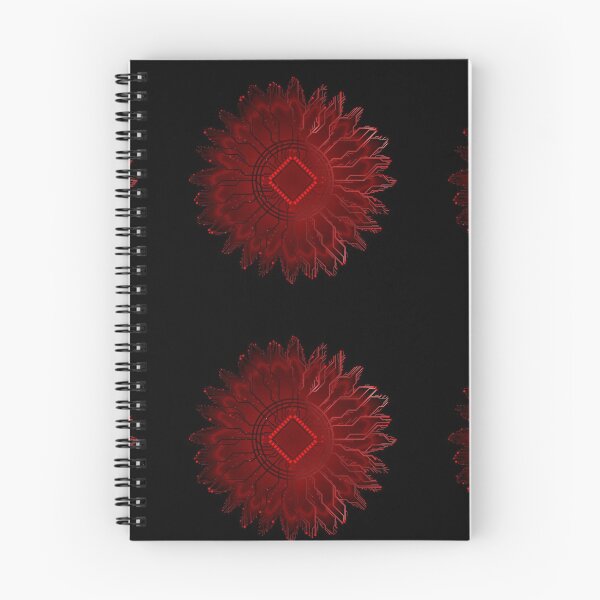 Item preview, red circuit board tech space flower designed and sold by jc007.
