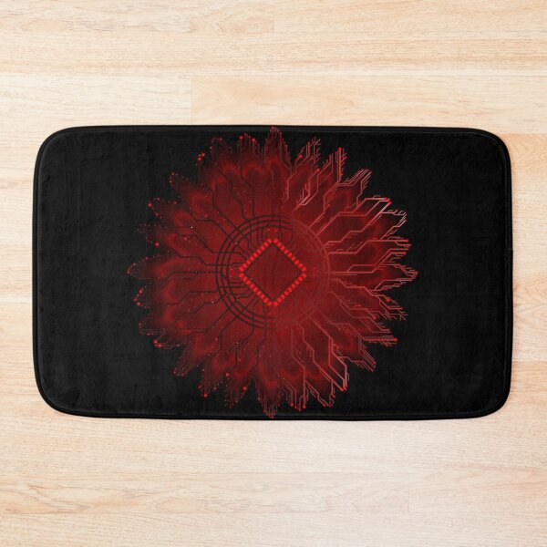 Item preview, red circuit board tech space flower designed and sold by jc007.